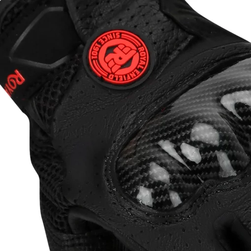 Royal Enfield X Alpinestars SMX 1 V2 Air Summer Black Riding Gloves 7