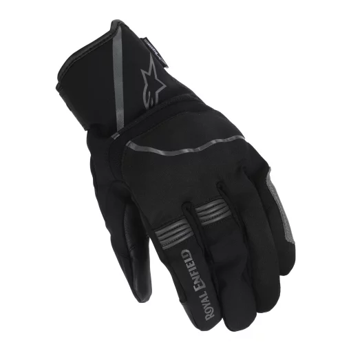 Royal Enfield X Alpinestars Syncro Drystar Black Anthracite Riding Gloves 1