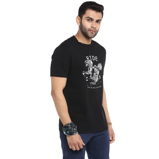 Royal Enfield X Levis Like No One is Watching Black T shirt2