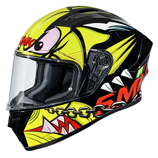 SMK Stellar Monster Black Yellow Red GL243 Helmet