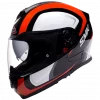 SMK Twister Twilight Gloss Black White Red GL231 Helmet