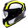 SMK Twister Twilight Gloss Black White Yellow GL241 Helmet