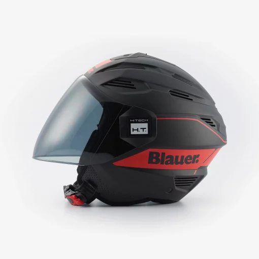 Blauer Brat Matt Black Red Helmet 1