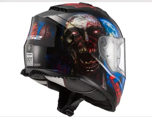 LS2 FF800 Storm Heart Brain Black Glow Helmet 2