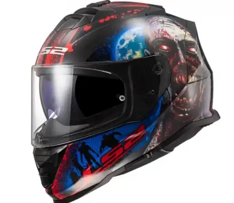 LS2 FF800 Storm Heart Brain Black Glow Helmet