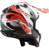 LS2 MX700 Subverter Astro Gloss Black White Orange Helmet 2