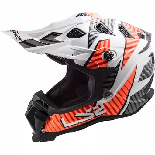 LS2 MX700 Subverter Astro Gloss Black White Orange Helmet 3
