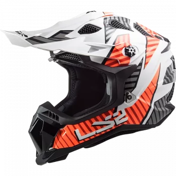 LS2 MX700 Subverter Astro Gloss Black White Orange Helmet