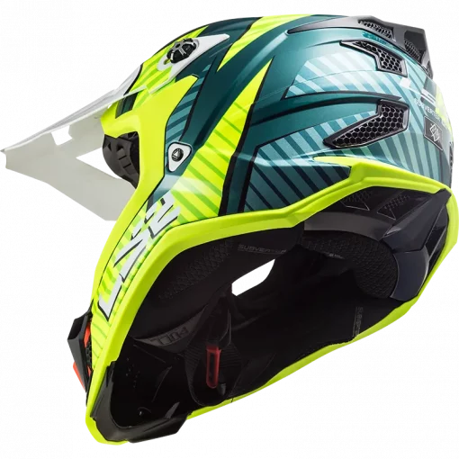 LS2 MX700 Subverter Astro Gloss Cobalt H V Yellow Helmet 2