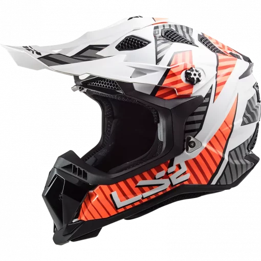 LS2 MX700 Subverter Astro Matt Black White Orange Helmet