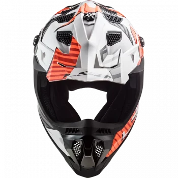 LS2 MX700 Subverter Astro Matt Black White Orange Helmet 6