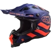 LS2 MX700 Subverter Evo Cargo Gloss Blue Fluorescent Orange Helmet