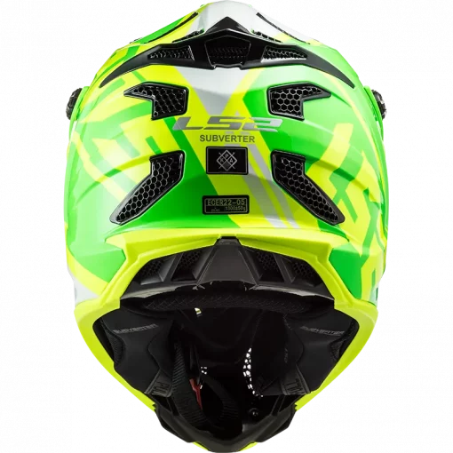 LS2 MX700 Subverter Evo Gammax Gloss H V Yellow Green Helmet 4