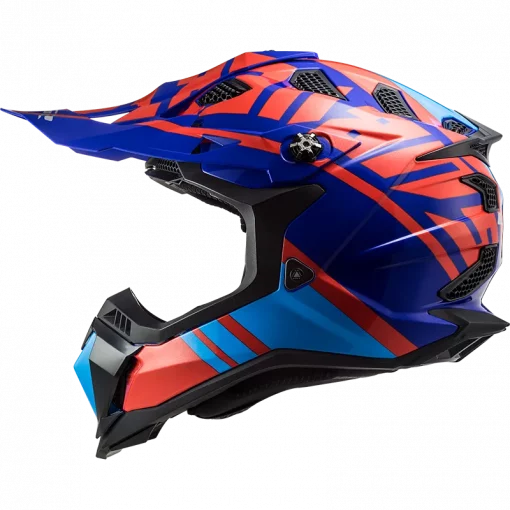 LS2 MX700 Subverter Evo Gammax Gloss Red Blue Helmet 4