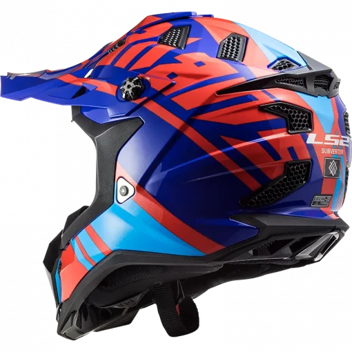 LS2 MX700 Subverter Evo Gammax Gloss Red Blue Helmet 5