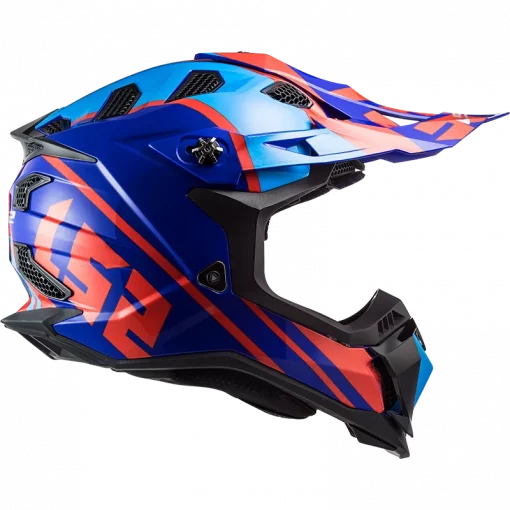 LS2 MX700 Subverter Evo Gammax Gloss Red Blue Helmet 7