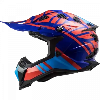 LS2 MX700 Subverter Evo Gammax Matt Red Blue Helmet 6