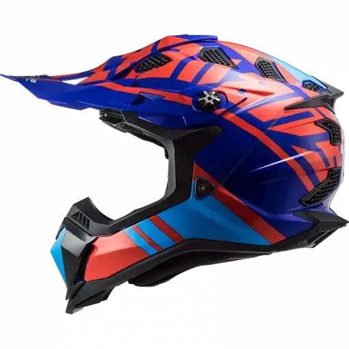 LS2 MX700 Subverter Evo Gammax Matt Red Blue Helmet 6