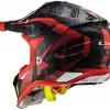 LS2 MX700 Subverter Evo Straighter Matt Red Black HI VIZ Helmet 2