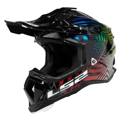 LS2 MX700 Subverter Evo Supercollider Holo Burst Helmet 4