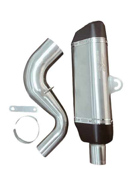 Red Rooster Performance Exhaust System for KTM Adventure 390 Catalytic Converter to Remove