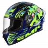 SMK Stellar Skull Gloss Blue Yellow Black GL542 Helmet