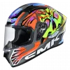 SMK Stellar Skull Gloss Grey Yellow Orange GL647 Helmet