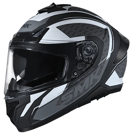 SMK Typhoon RD1 Gloss Black White Grey GL216 Helmet