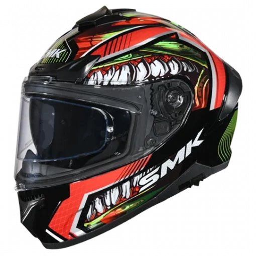 SMK Typhoon Raptor Gloss Black Red GL233 Helmet 1