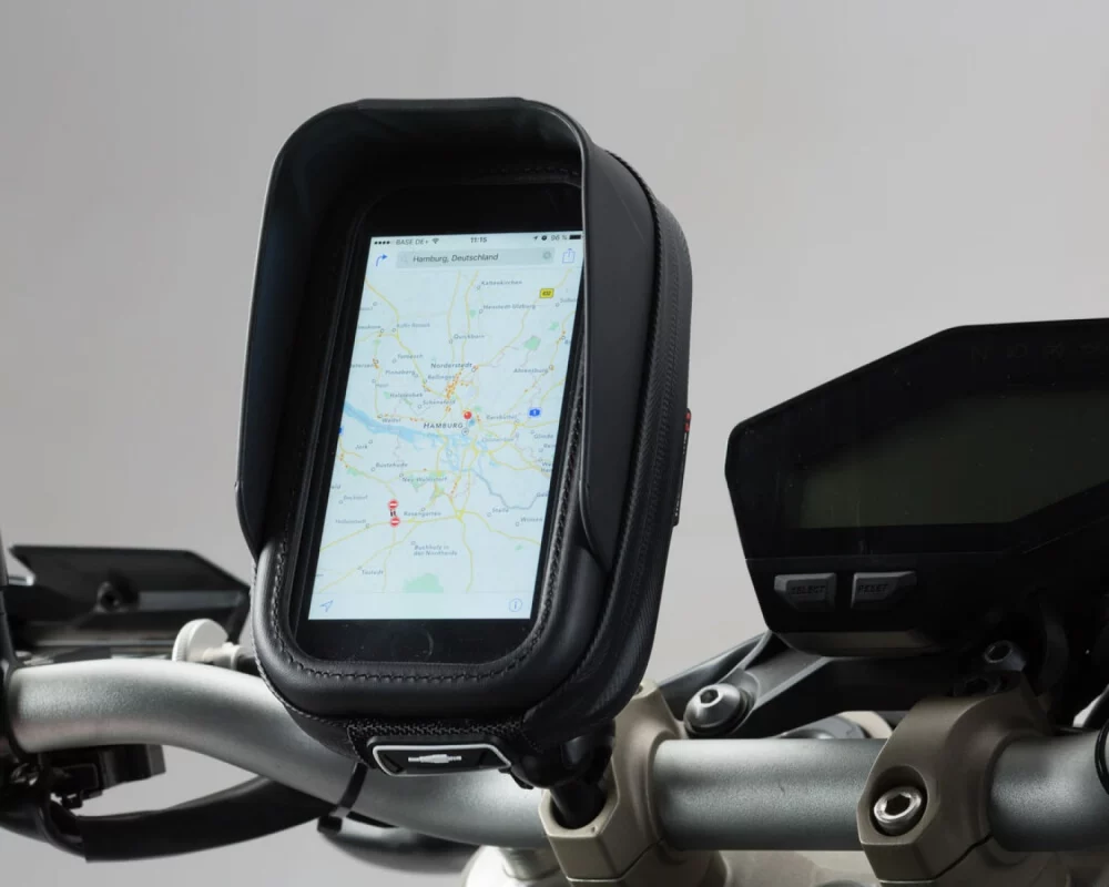 SW Motech Universal GPS Mount With Navi Case Pro S
