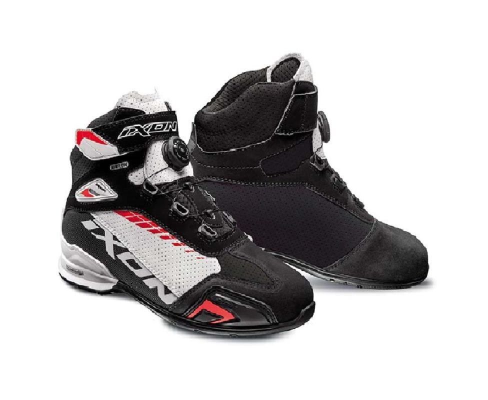 IXON Bull Vented Black White Red Riding Boots 1