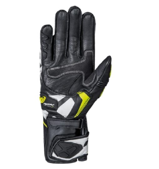 IXON RS Circuit R Black White Yellow Riding Gloves 2 1