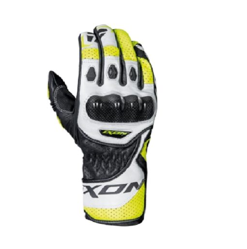 IXON RS Circuit R Black White Yellow Riding Gloves 3