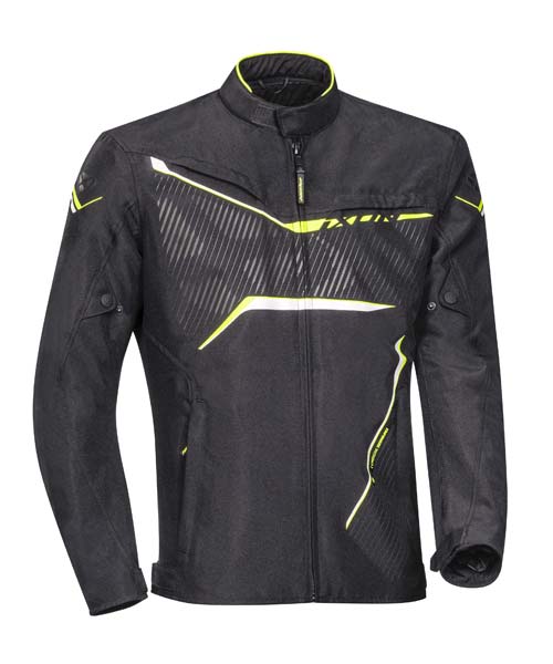 IXON Slash Light Textile Black White Yellow Riding Jacket 1