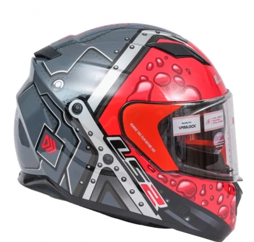 LS2 FF320 Stream Evo Bubble Gloss Black Red Full Face Helmet 2