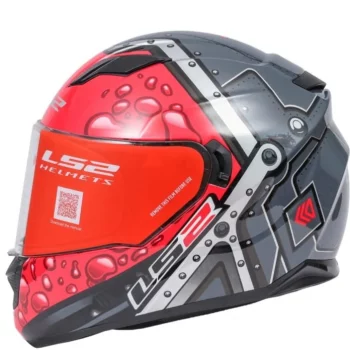 LS2 FF320 Stream Evo Bubble Gloss Black Red Full Face Helmet