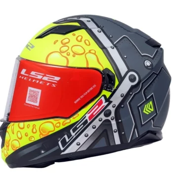 LS2 FF320 Stream Evo Bubble Matt Black Yellow Full Face Helmet 2
