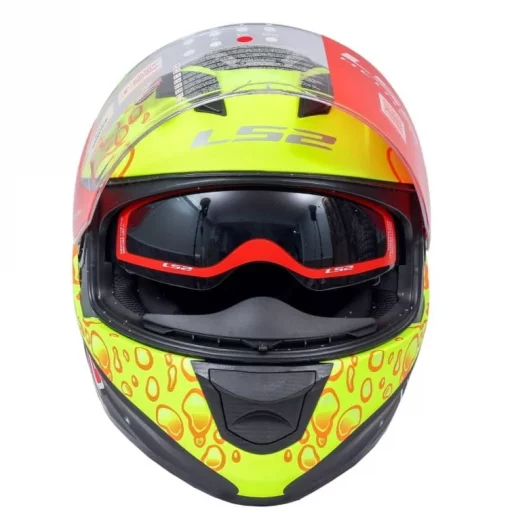 LS2 FF320 Stream Evo Bubble Matt Black Yellow Full Face Helmet 4
