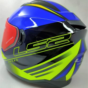 LS2 FF320 Stream Evo Path Gloss Black Blue Full Face Helmet 5
