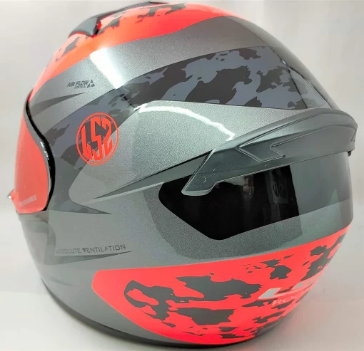 LS2 FF352 Airflow Matt Titanium Red Full Face Helmet 2
