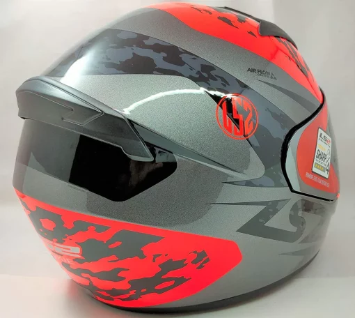 LS2 FF352 Airflow Matt Titanium Red Full Face Helmet 4