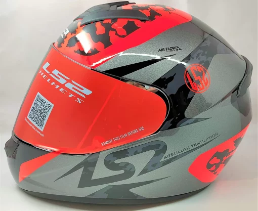 LS2 FF352 Airflow Matt Titanium Red Full Face Helmet