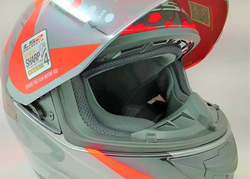 LS2 FF352 Airflow Matt Titanium Red Full Face Helmet 6