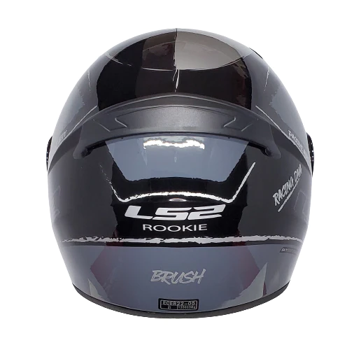 LS2 FF352 Brush Gloss Black Grey Helmet 4