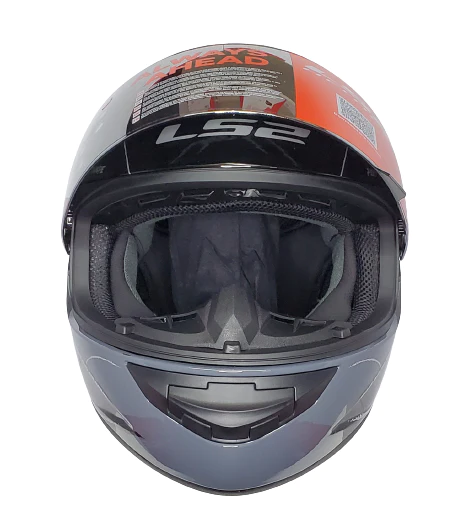 LS2 FF352 Brush Gloss Black Grey Helmet 5