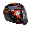 LS2 FF352 Brush Matt Black Orange Helmet 3