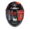 LS2 FF352 Brush Matt Black Orange Helmet 4