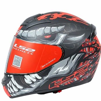 LS2 FF352 Rookie Fly Demon Matt Black Red Full Face Helmet 2