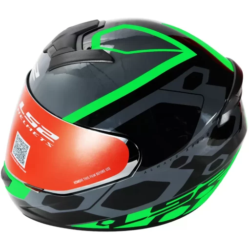 LS2 FF352 Rookie Mein Gloss Black Green Full Face Helmet