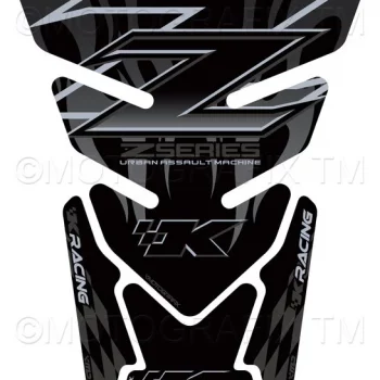 Motografix Black Motorcycle Tank Pad Protector 3D Gel TK009KK For Kawasaki Z750 Z1000 Z Series